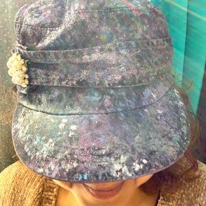 Hat Re-Fashioned Re-purpose 🤚 hand painted